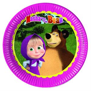  8 Paper Plate Masha and the Bear 23 cm.