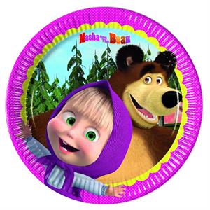  8 Paper Plate Masha and the Bear 20 cm.