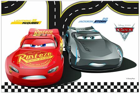 Plastic Table Cover Cars3 120 x 180 cm.