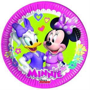  8 Paper Plate Minnie happy helpers 20 cm.