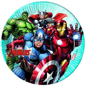  8 Paper Plate Avengers 23 cm.