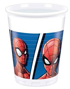  8 Plastic Cups Spider-man team up 200 ml.
