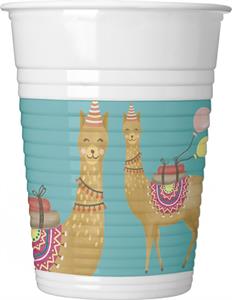 8 Plastic Cups lama ml. 200