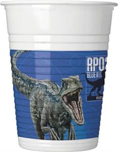 8 Plastic Cups Jurassic World