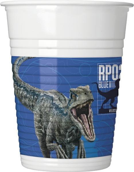 8 Plastic Cups Jurassic World
