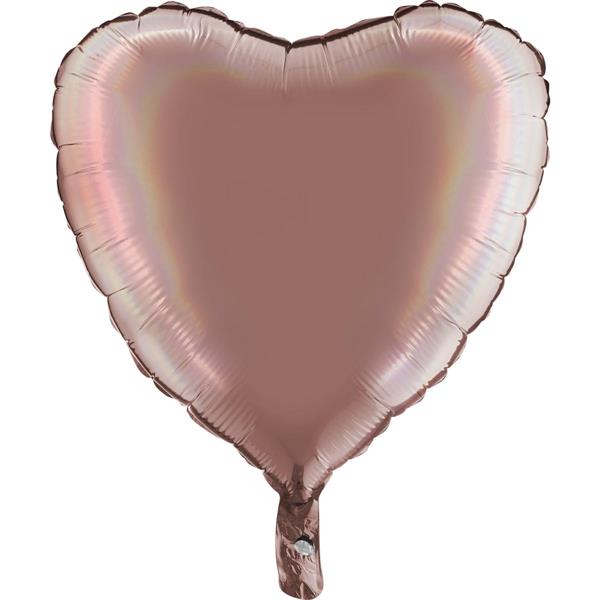 18 HEART HEART 18INC RAINBOW HOLOGRAPHIC PLATINUM ROS?