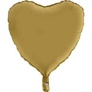 18 HEART HEART 18INC SATIN GOLD