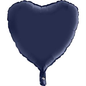 18 HEART HEART 18INC SATIN BLUE NAVY