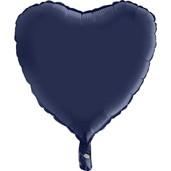 18 heart 18INC SATIN BLUE NAVY