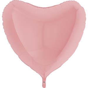 36 heart Matte pink