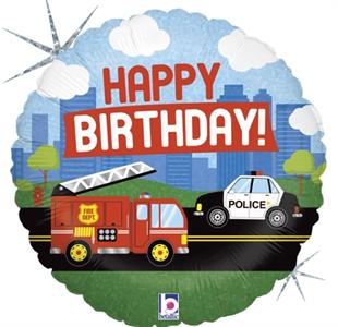 18 ROUND EMERGENCY VEHICLE B-DAY