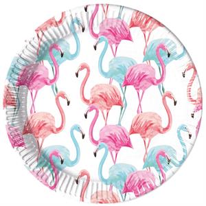 8 Paper Plate COMPOSTAB E FLAMINGO 12PZ