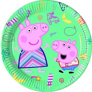 8 Plato de papel Peppa Pig messy play cm 20