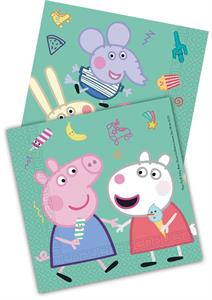 20 servilletas de papel Peppa Pig messy play cm 33x33