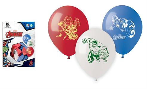  10 Printed Balloons Avengers