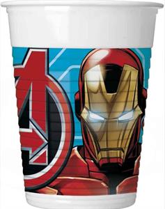  8 Plastic Cups Avengers 200 ml.