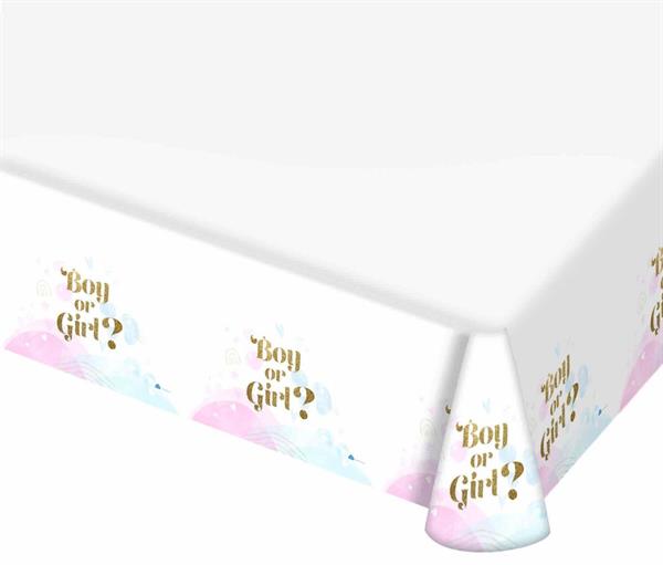 Plastic Table Cover BOY OR GIRL  137x182 CM
