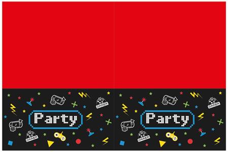 PLASTIC TABLECOVER 120X180CM GAMING PARTY