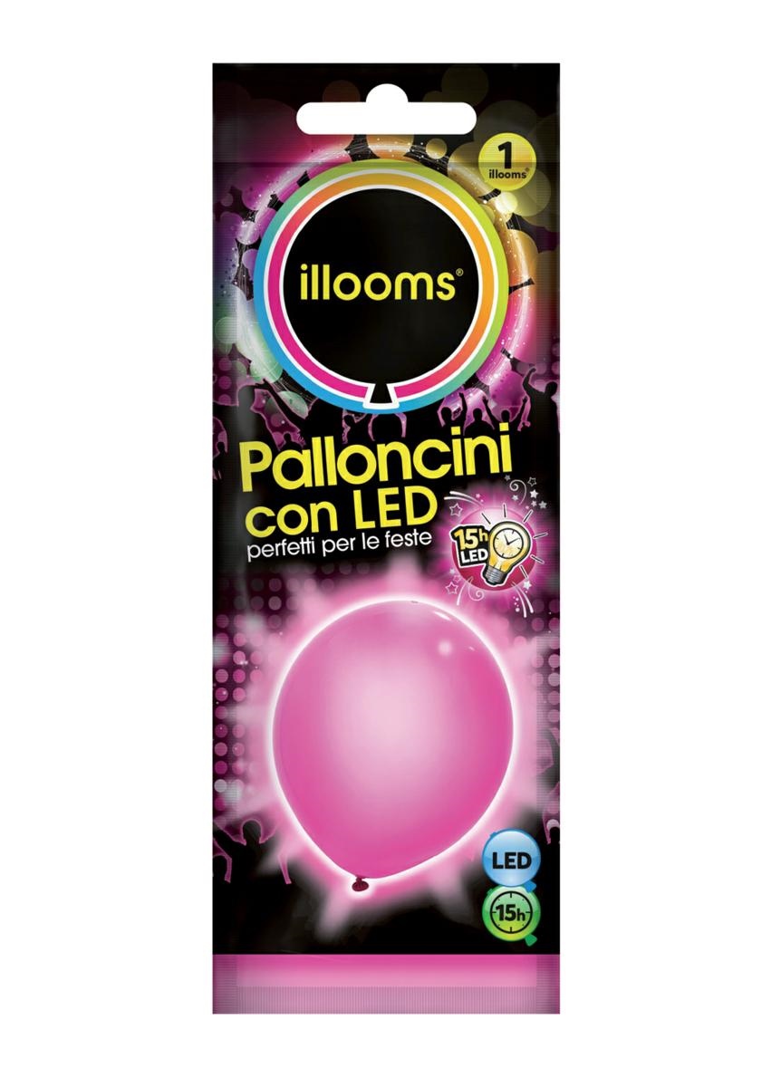BALLOON WITH led  looms pink  pcs  1 pz