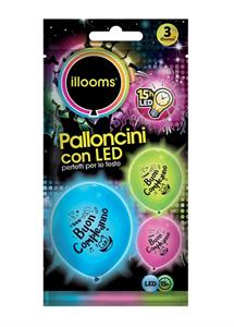 Palloncino con led illooms buon compleanno col ass cf