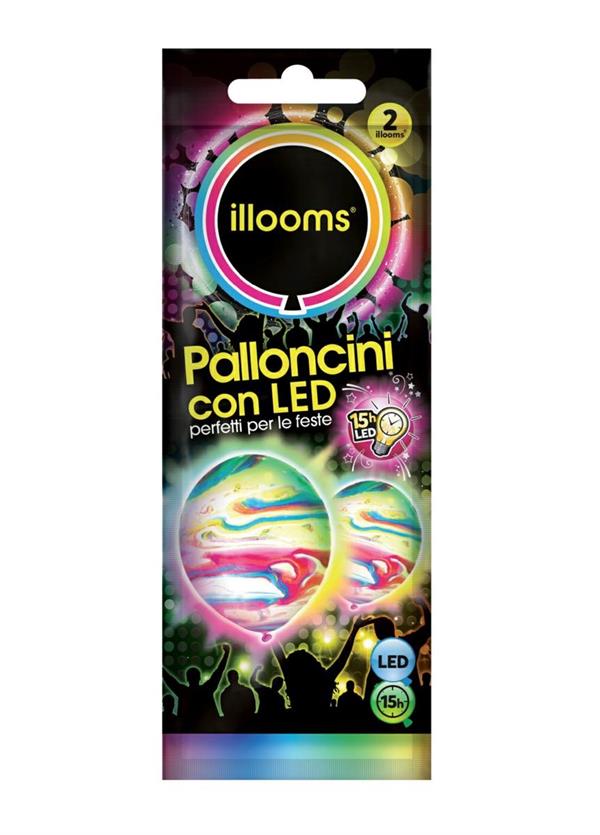 BALLOON WITH led  looms EFFECT marmo  pcs  2 pz
