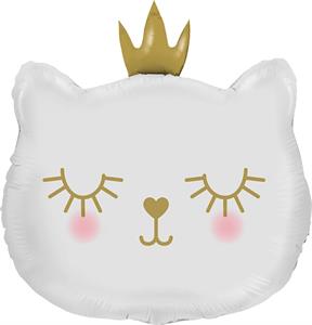 26 FOIL CAT PRINCESS - WHITE