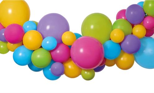 Guirnalda de globos nacarados multicolor