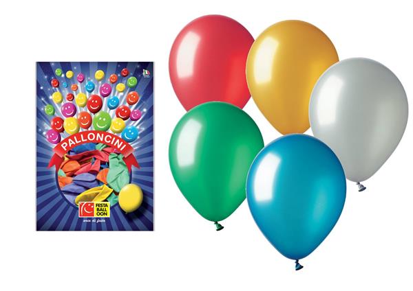14 balloons inflat. i metallic col ass g110