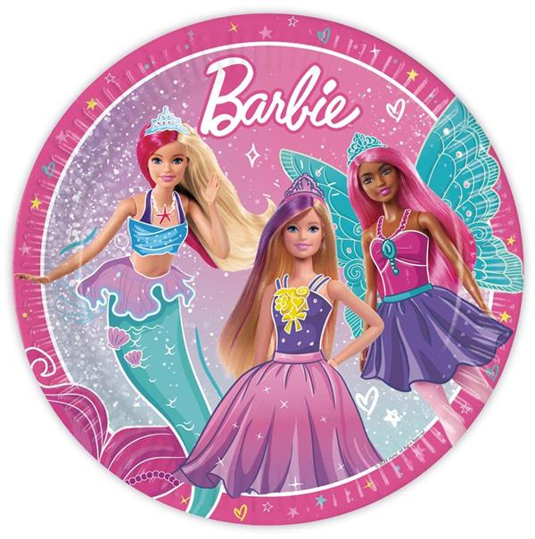 PIATTI CARTA BARBIE FANTASY DIAM 23 CONF 8