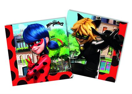 20 Napkins paper Miraculous ladybug cm. 33x33