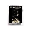 20 MICROLED BIANCO CALDO RAME 1M  2AA