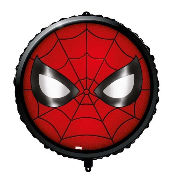 PALLONCINO MYLAR SPIDERMAN FACE  CM 46 FORMA TONDA