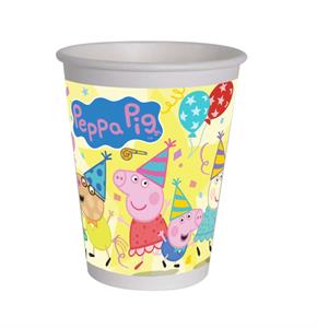 BICCHIERI CARTA PEPPA PIG COMPOSTABILI ML 255 CF 8