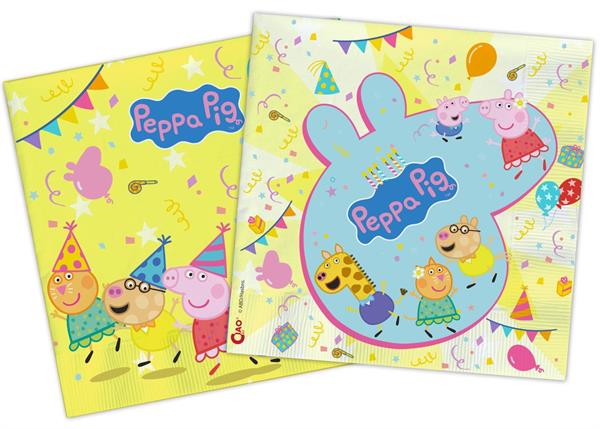 TOVAGLIOLI CARTA COMPOSTABILI PEPPA PIG CM 33X33 CF 20