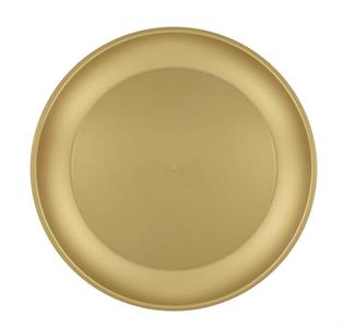 REUSABLE UNICOLOR PARTY PLATE GOLD 21CM