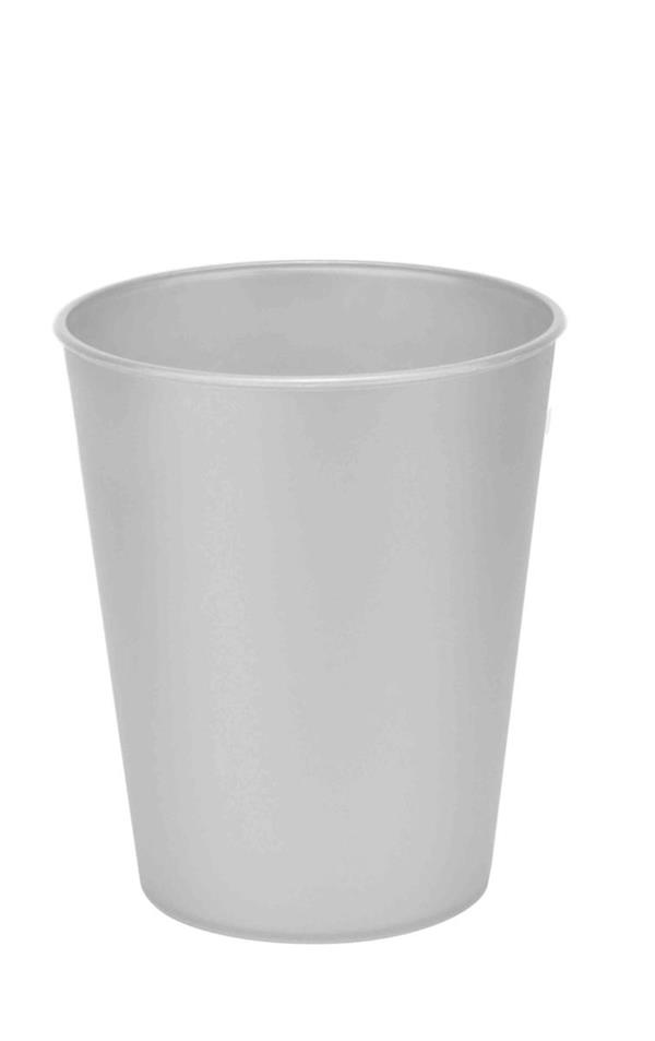 REUSABLE UNICOLOR PARTY CUP SILVER 250ML