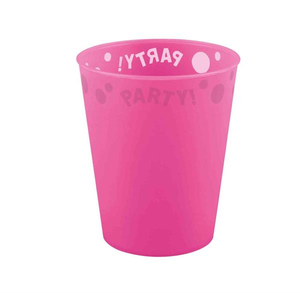 REUSABLE BICCHIERE PARTY 250 ML FUCHSIA CON RILIEVO