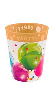 REUSABLE BICCHIERE PARTY 250 ML SPARKLING BALLOON CON RILIEVO