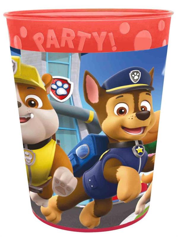 REUSABLE CF.4 BICCHIERI PARTY 250 ML PAW PATROL CON RILIEVO