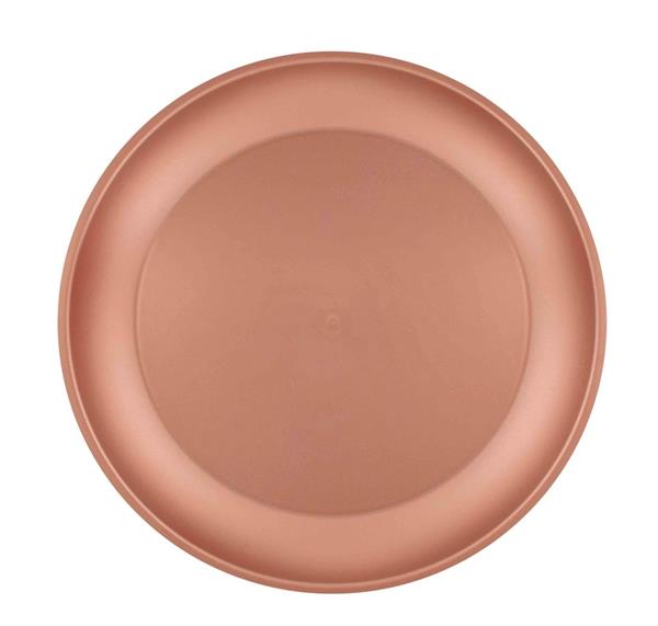 REUSABLE CF 4 PIATTI PARTY DIAM CM 21 ROSE GOLD METALLIZZATO LIS