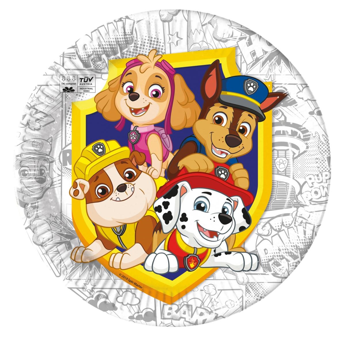  8 Paper Plate Paw Patrol yelp for action composta