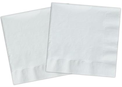 20 Napkins 33x33 cm 2-pl White Compostable