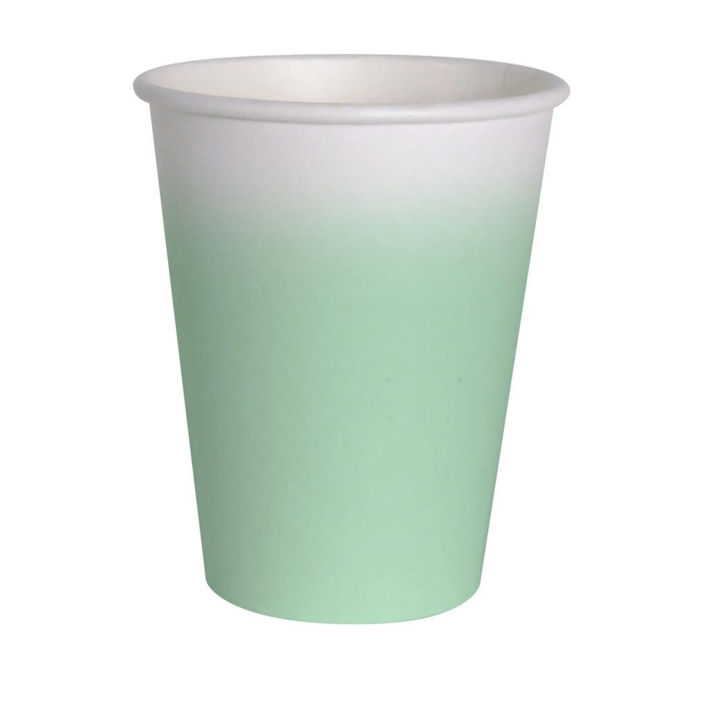 8 Bicchieri 250 ml  Mint Green Compostable