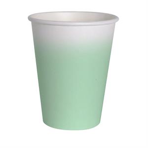 8 Cups 250 ml  Mint Green Compostable