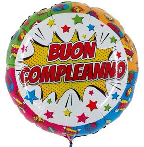 9 Tondo Buon Compleanno Comix 10PZ