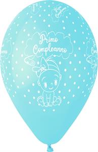 13 Primo Compleanno Perl Light Blue Busta 25pz