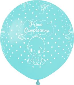 19 Primo Compleanno Perl Light Blue Busta 25pz