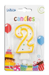 Candle numbers n. 2 multicolor