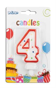 Candle numbers n. 4 multicolor