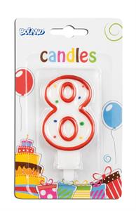 Candle numbers n. 8 multicolor